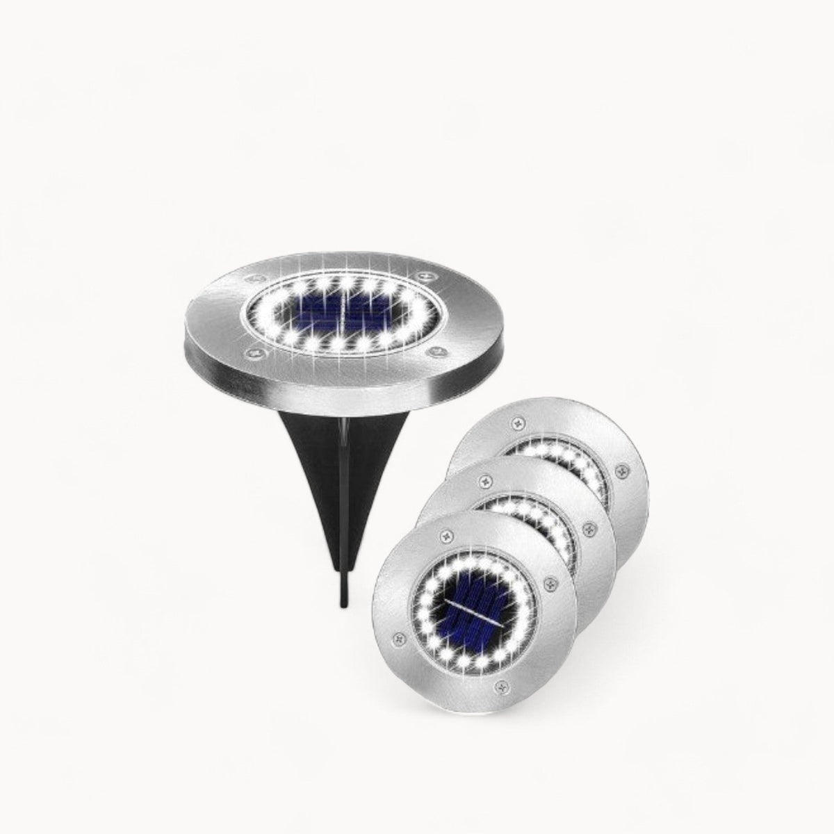 Solar LED Garden Lights with Automatic On/Off Function, IP65 Protection and 600mAh Battery
