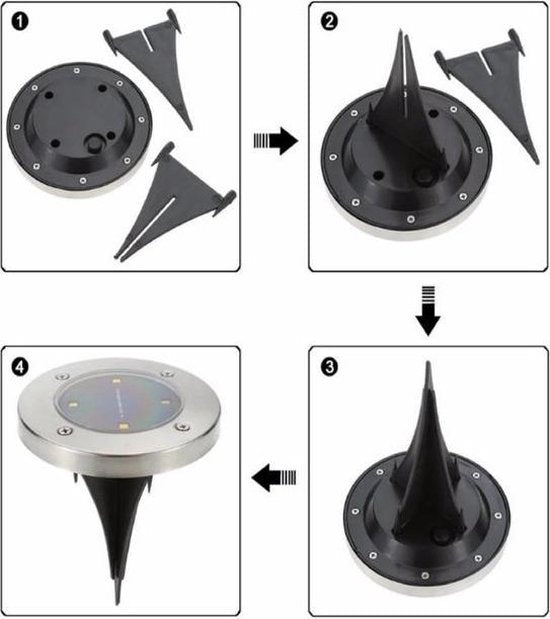 Solar LED Garden Lights with Automatic On/Off Function, IP65 Protection and 600mAh Battery