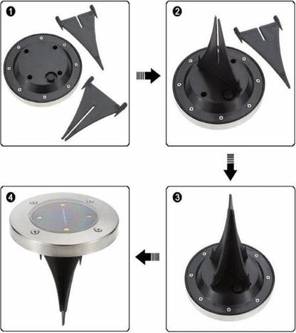 Solar LED Garden Lights with Automatic On/Off Function, IP65 Protection and 600mAh Battery