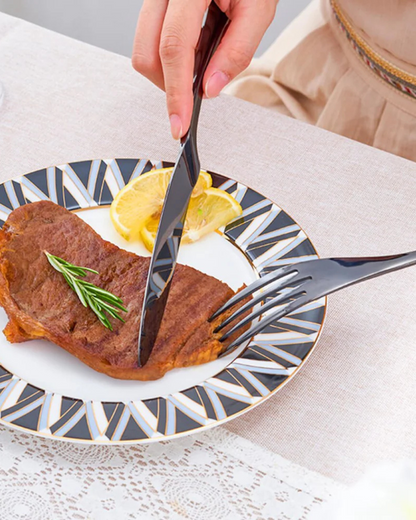 Stainless Steel Cutlery Set with Polished Finish and Ergonomic Design