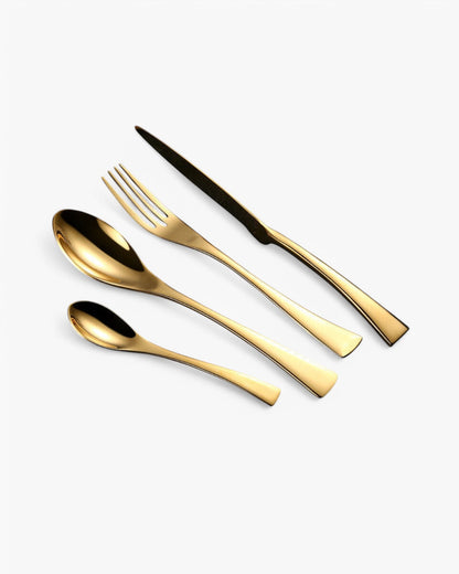 Stainless Steel Cutlery Set with Polished Finish and Ergonomic Design