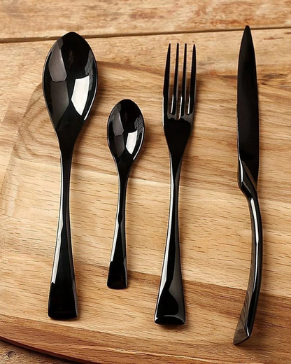 Stainless Steel Cutlery Set with Polished Finish and Ergonomic Design