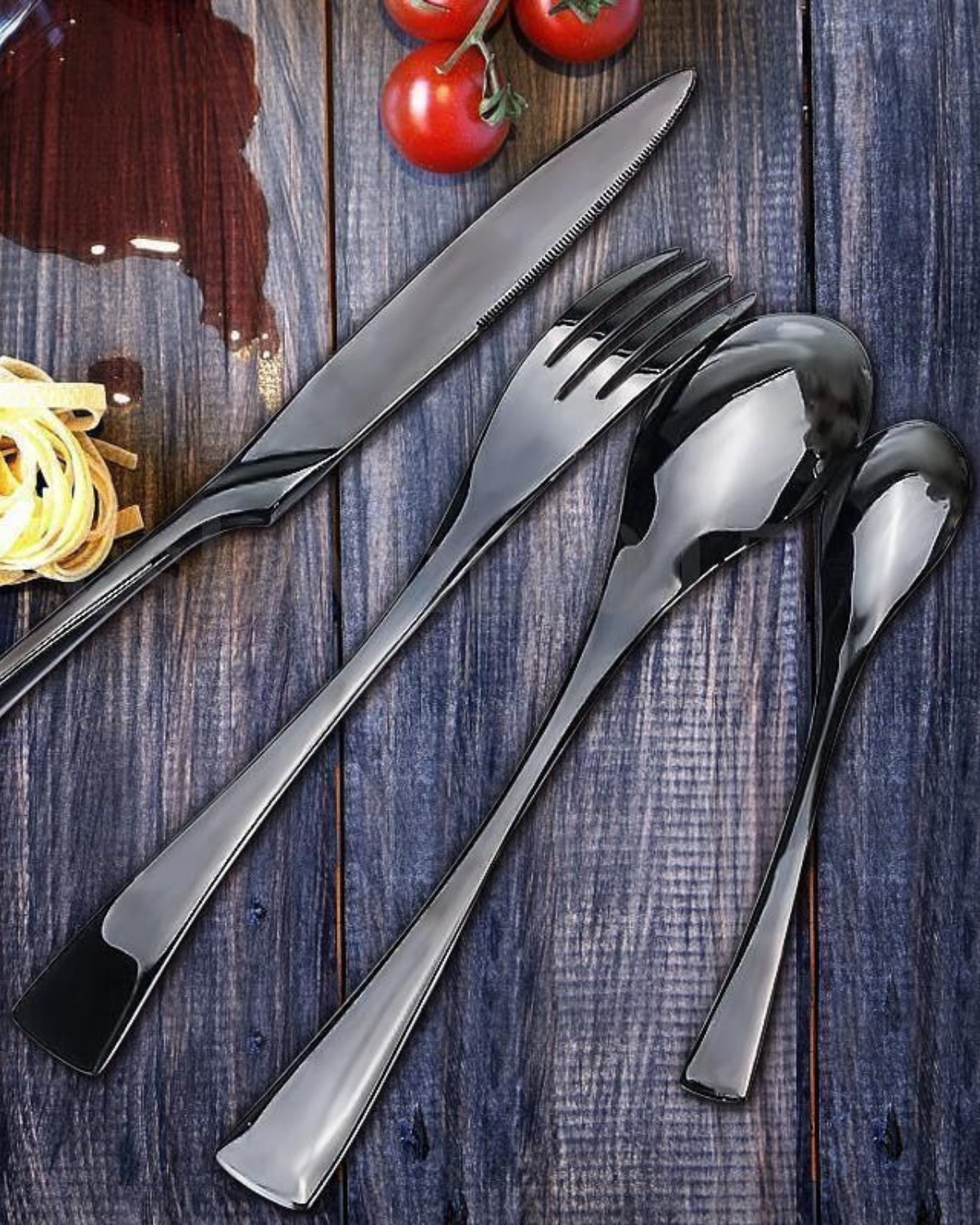 Stainless Steel Cutlery Set with Polished Finish and Ergonomic Design