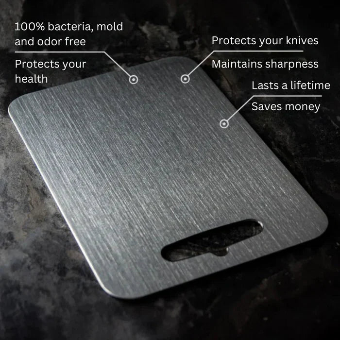 Stainless Steel Cutting Board with Non-Porous Antibacterial Surface