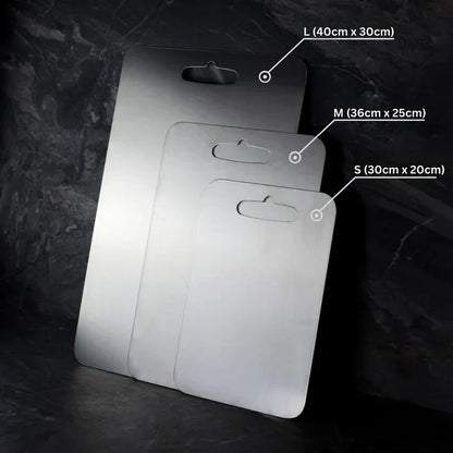 Stainless Steel Cutting Board with Non-Porous Antibacterial Surface
