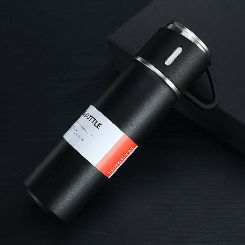 Stainless Steel Thermos - 500 ml Insulated Flask with Cup Lid