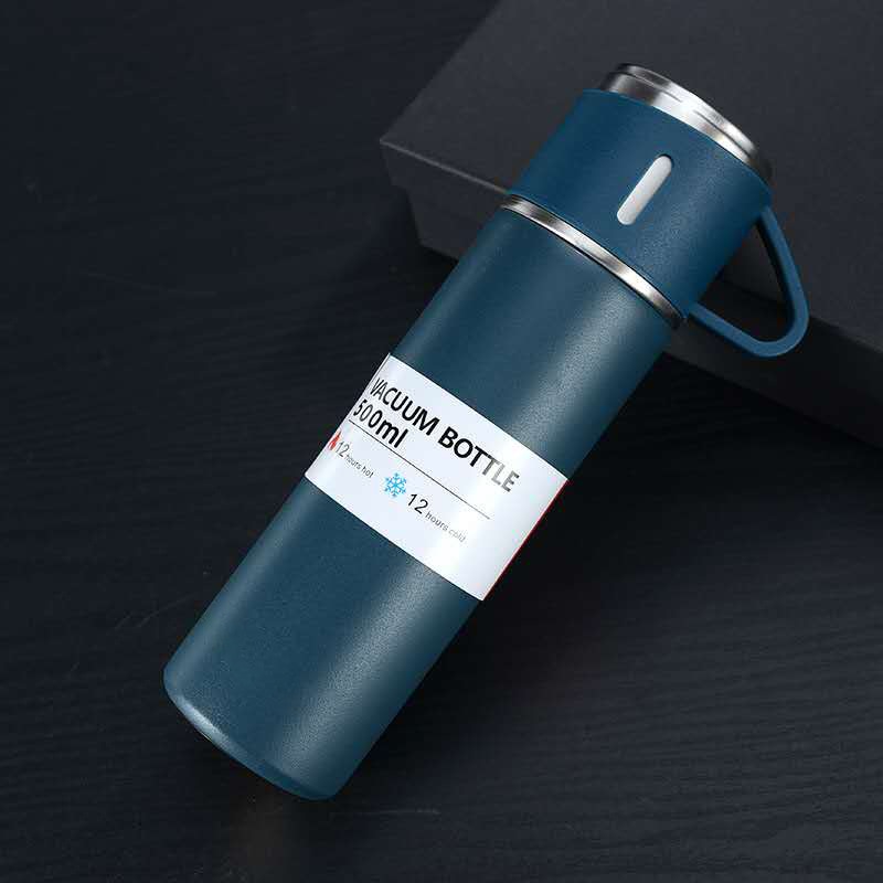 Stainless Steel Thermos - 500 ml Insulated Flask with Cup Lid