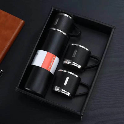 Stainless Steel Thermos - 500 ml Insulated Flask with Cup Lid