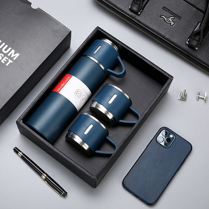 Stainless Steel Thermos - 500 ml Insulated Flask with Cup Lid