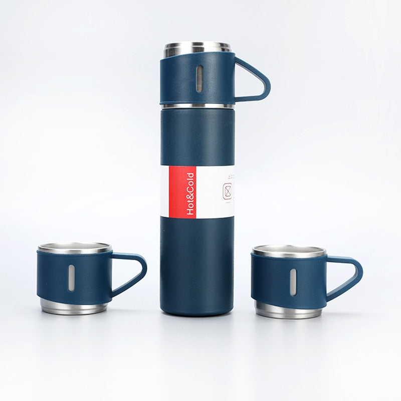Stainless Steel Thermos - 500 ml Insulated Flask with Cup Lid