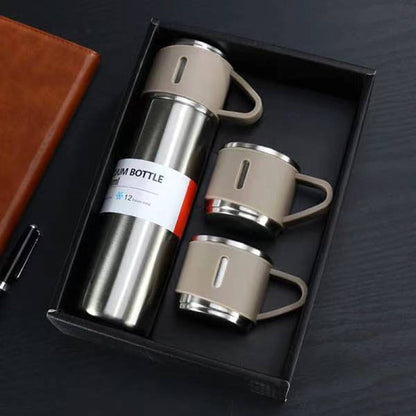 Stainless Steel Thermos - 500 ml Insulated Flask with Cup Lid