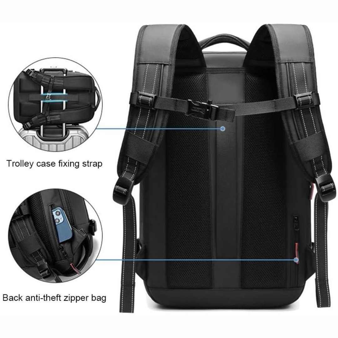 Structured 60L Compression Rucksack with Expandable Storage