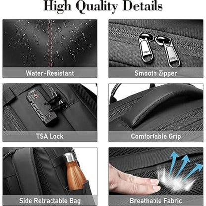 Structured 60L Compression Rucksack with Expandable Storage