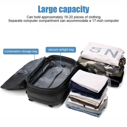 Structured 60L Compression Rucksack with Expandable Storage