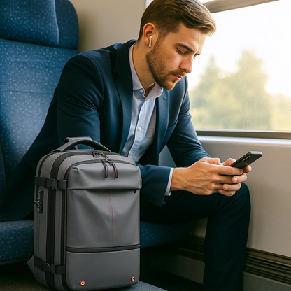 Structured 60L Compression Rucksack with Expandable Storage