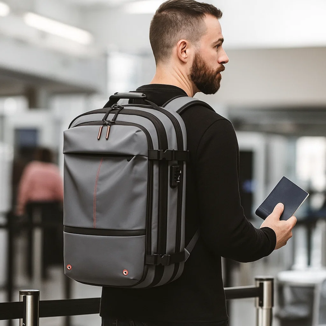 Structured 60L Compression Rucksack with Expandable Storage