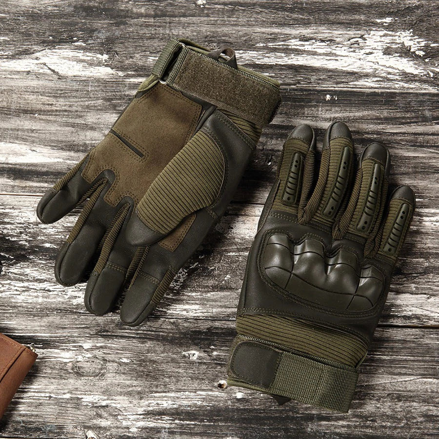 Tactical Gloves with Kevlar and Leather, Water Repellent Non Slip Grip