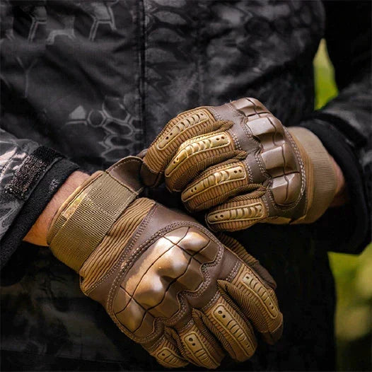 Tactical Gloves with Kevlar and Leather, Water Repellent Non Slip Grip