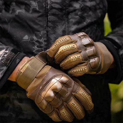 Tactical Gloves with Kevlar and Leather, Water Repellent Non Slip Grip