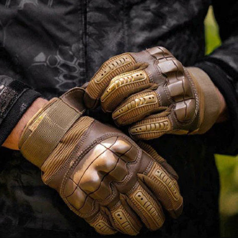 Tactical Gloves with Kevlar and Leather, Water Repellent Non Slip Grip
