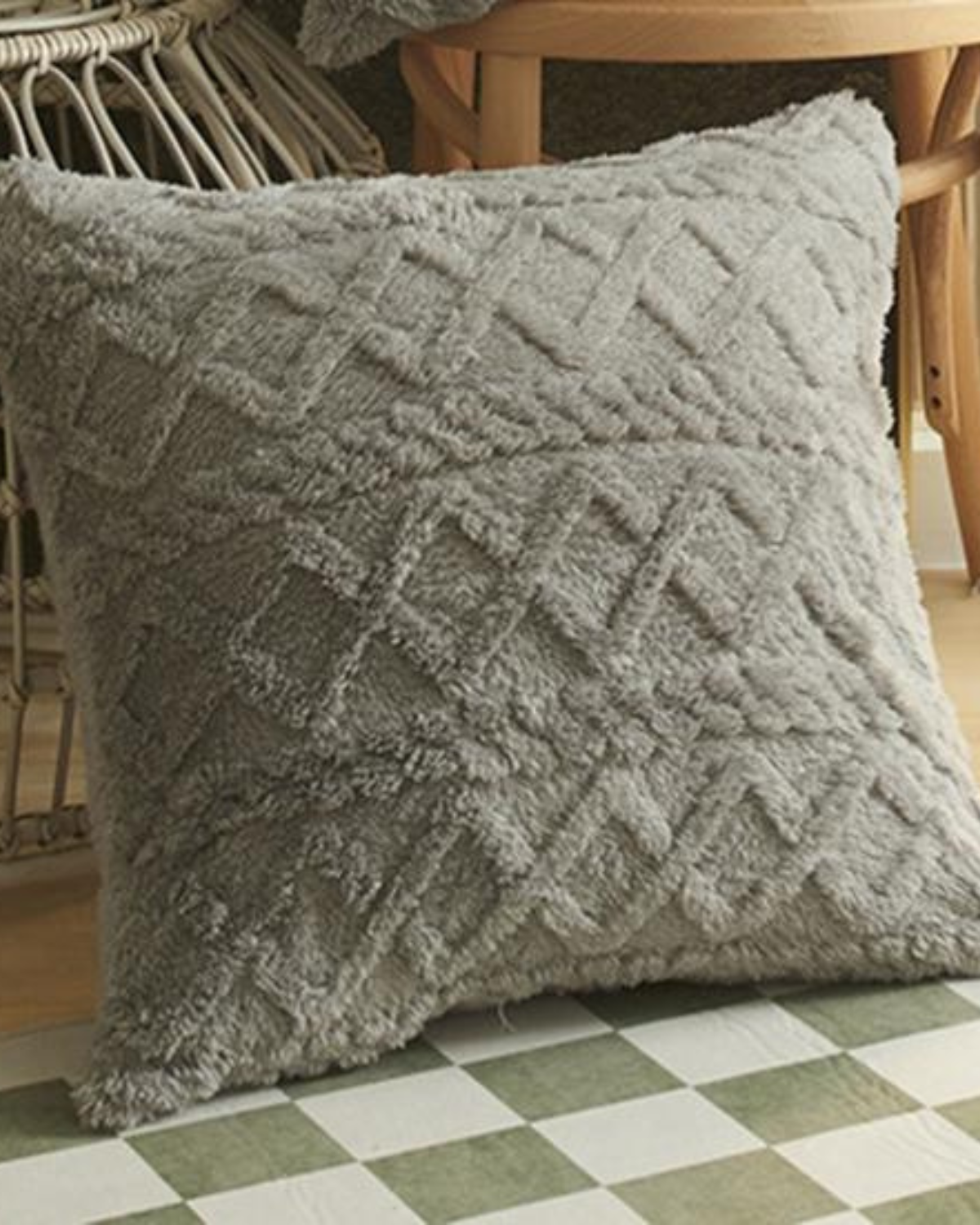 Textured Geometric Cushion Cover for Modern Interiors