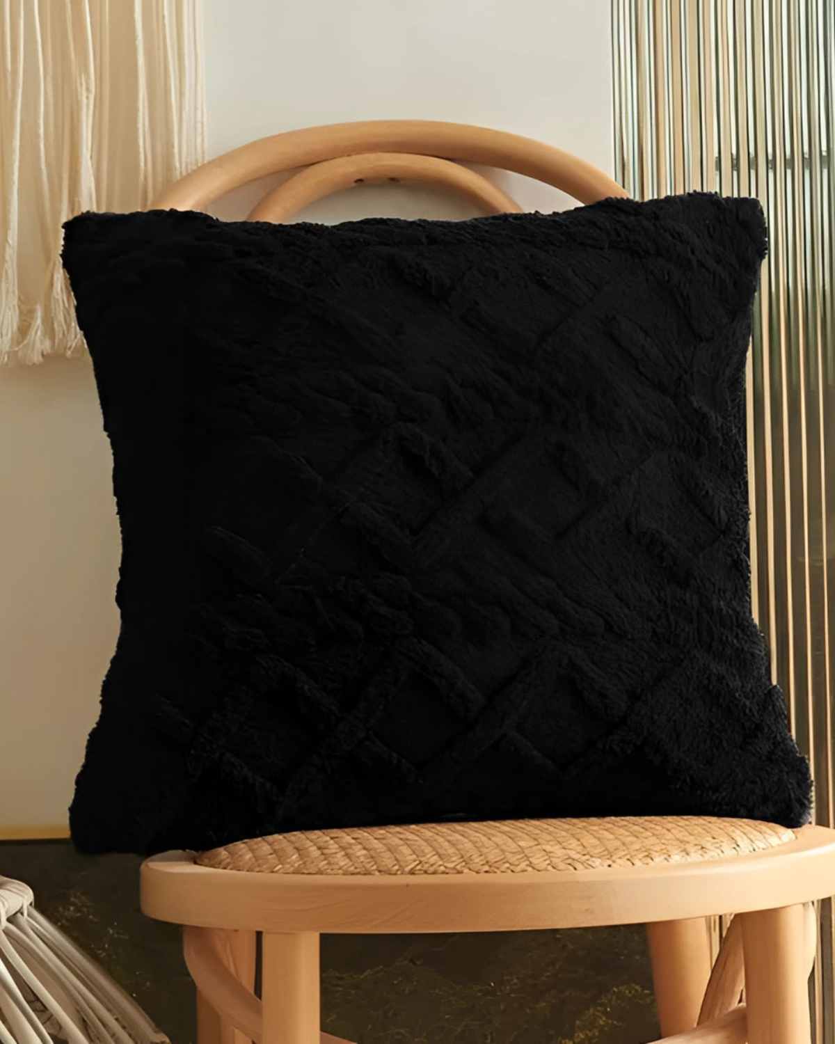 Textured Geometric Cushion Cover for Modern Interiors