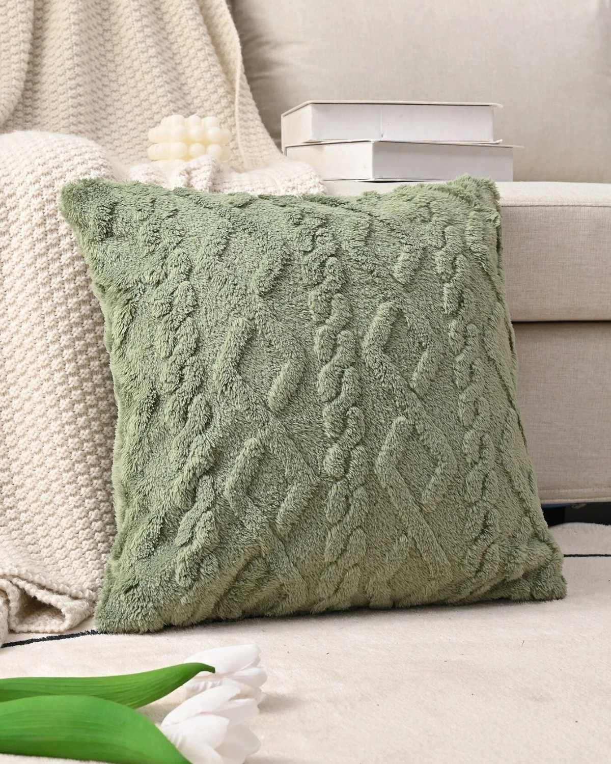 Textured Geometric Cushion Cover for Modern Interiors