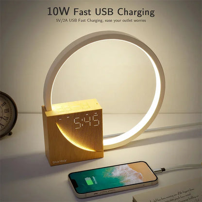Touch-Control Bedside Lamp with Alarm Clock Function and Adjustable Brightness