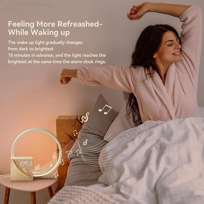 Touch-Control Bedside Lamp with Alarm Clock Function and Adjustable Brightness