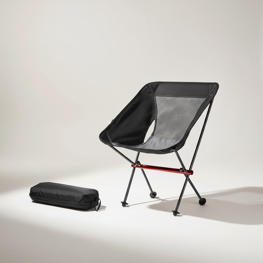 Ultralight Folding High-Back Camping Chair with Breathable Mesh