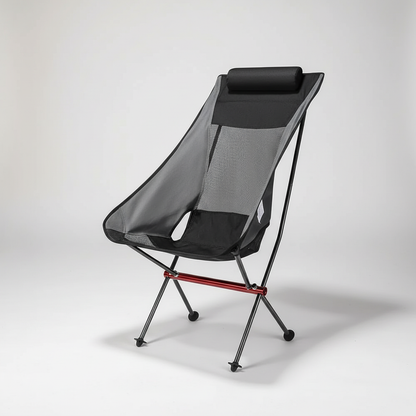 Ultralight Folding High-Back Camping Chair with Breathable Mesh