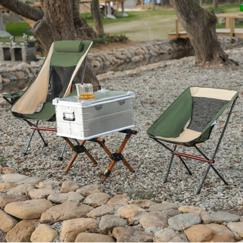 Ultralight Folding High-Back Camping Chair with Breathable Mesh