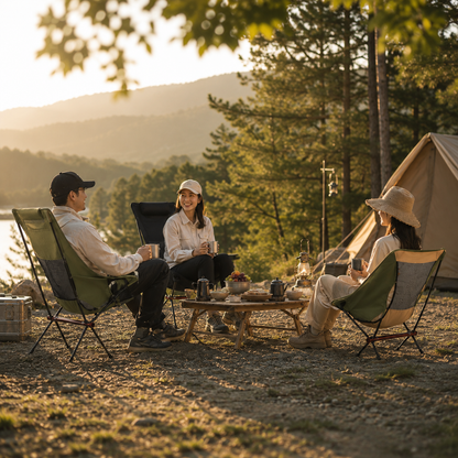 Ultralight Folding High-Back Camping Chair with Breathable Mesh