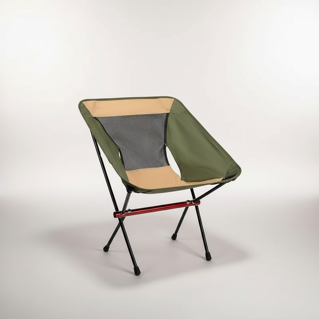 Ultralight Folding High-Back Camping Chair with Breathable Mesh
