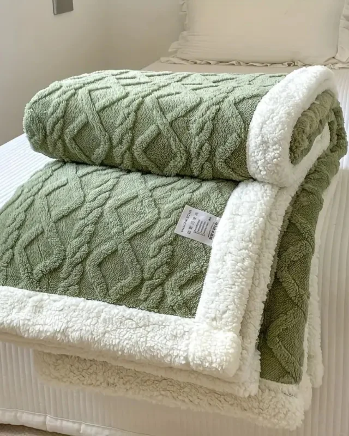Velvety Soft Throw Blanket with Subtle Striped Design