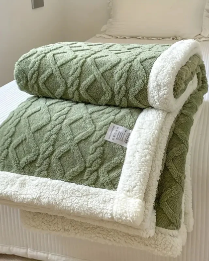 Velvety Soft Throw Blanket with Subtle Striped Design