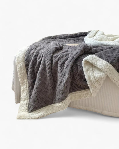 Velvety Soft Throw Blanket with Subtle Striped Design
