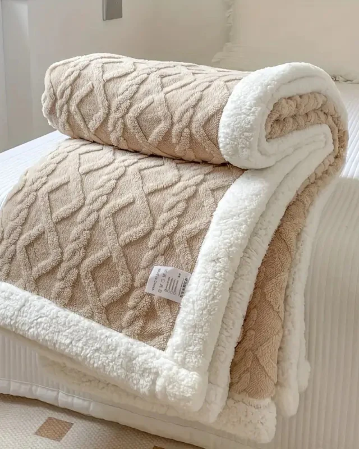 Velvety Soft Throw Blanket with Subtle Striped Design