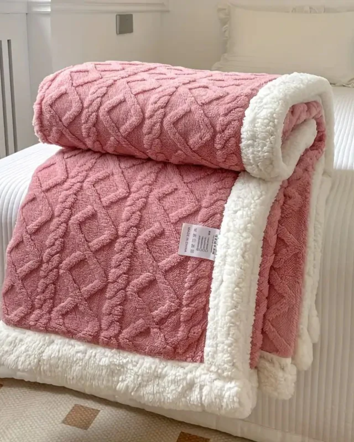 Velvety Soft Throw Blanket with Subtle Striped Design