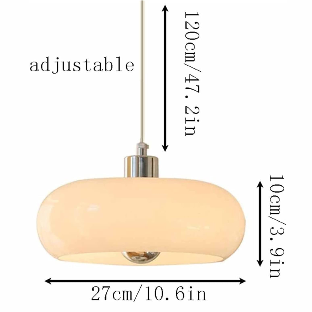 Vintage Bauhaus Pendant Light with Moulded Glass Shade