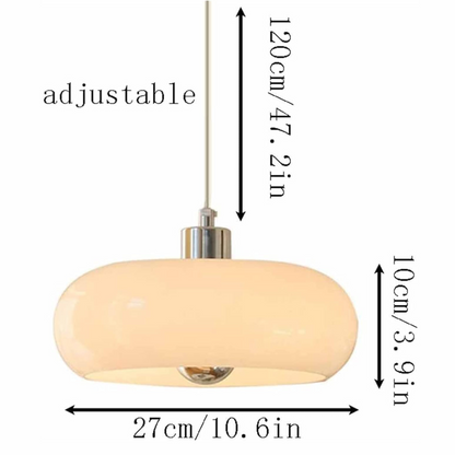 Vintage Bauhaus Pendant Light with Moulded Glass Shade