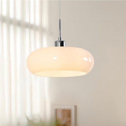 Vintage Bauhaus Pendant Light with Moulded Glass Shade