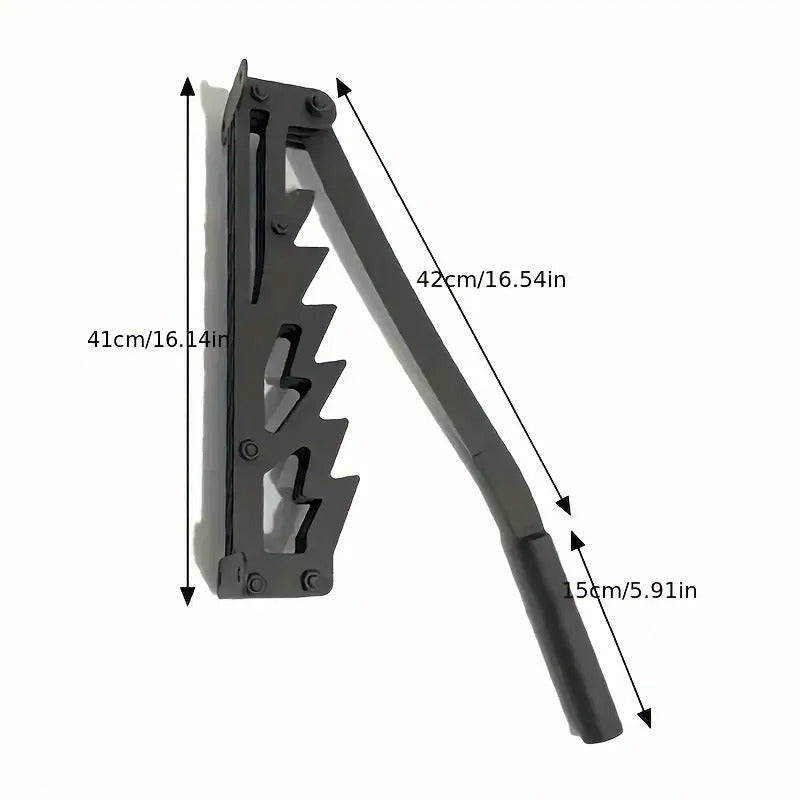 Wall-Mounted Wood Splitter for Kindling with Adjustable Handle
