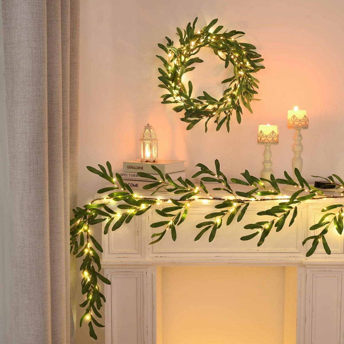 Warm White LED Olive Branch String Light for Indoor and Outdoor Decoration