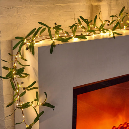 Warm White LED Olive Branch String Light for Indoor and Outdoor Decoration