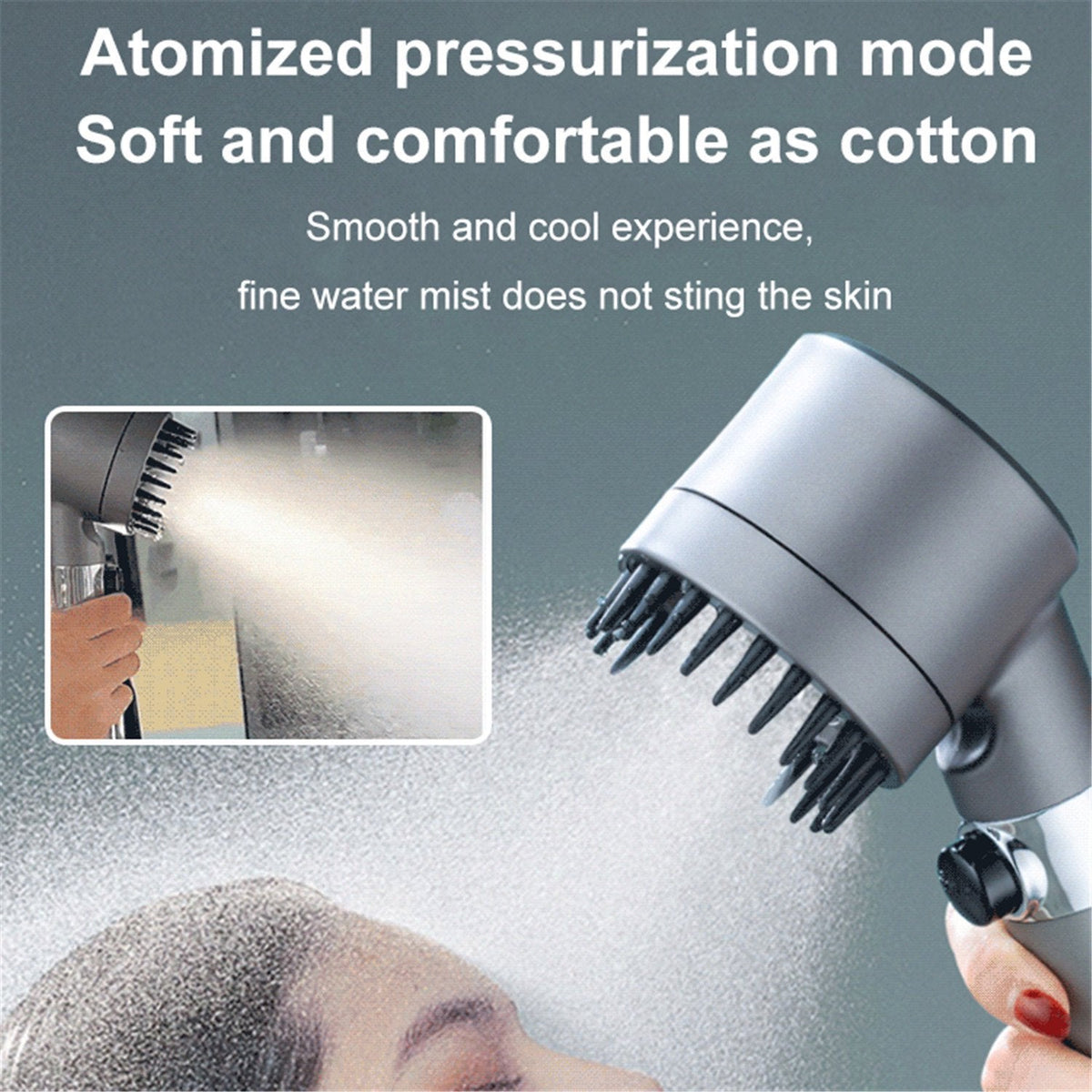 Water-Saving Shower Head with Increased Water Pressure