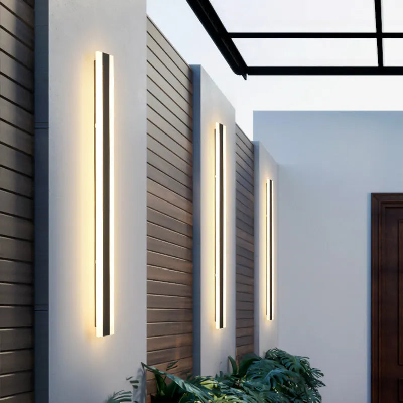 Waterproof Outdoor Wall Lamp - Modern Iron & Acrylic Exterior Light