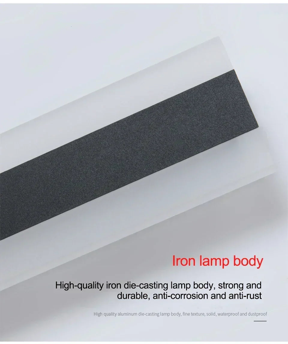 Waterproof Outdoor Wall Lamp - Modern Iron & Acrylic Exterior Light