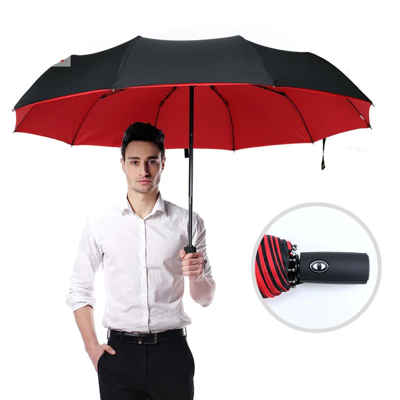 Windproof Storm Umbrella - Automatic Compact Rain & UV Protection