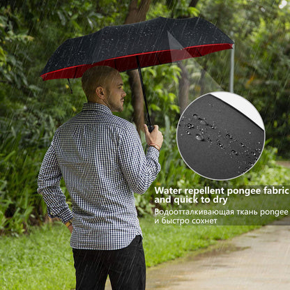 Windproof Storm Umbrella - Automatic Compact Rain & UV Protection